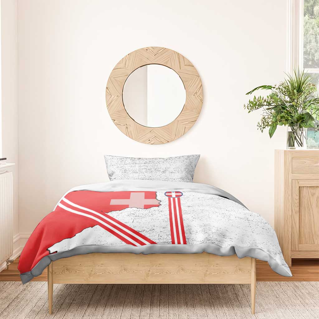 Italy Piedmont Bedding Set Map With Flag Style - Wonder Print Shop