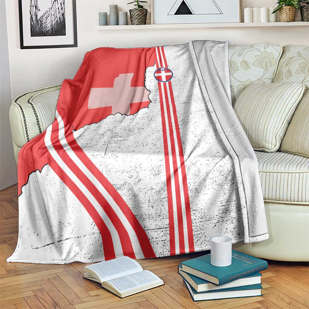 Italy Piedmont Blanket Map With Flag Style - Wonder Print Shop