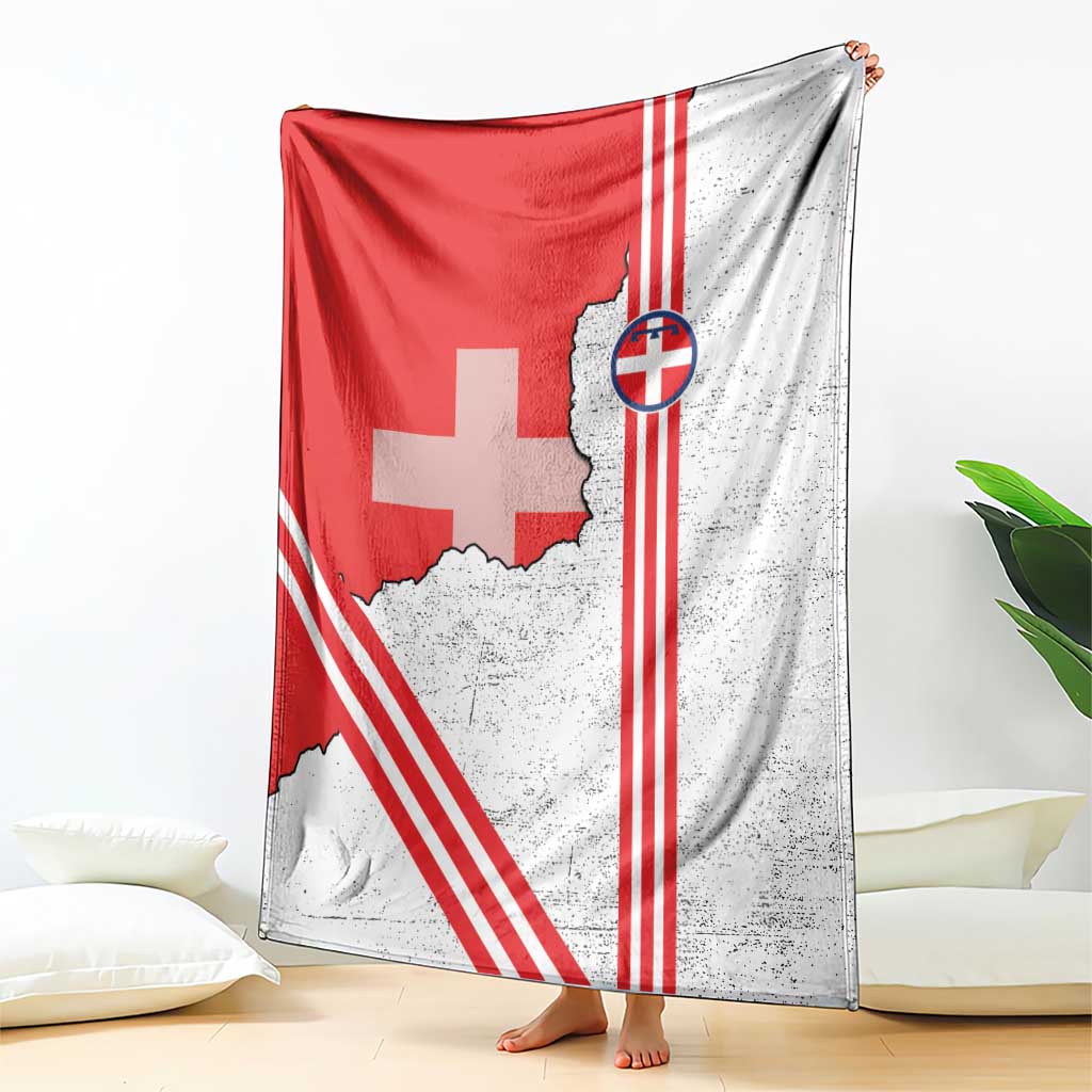 Italy Piedmont Blanket Map With Flag Style - Wonder Print Shop