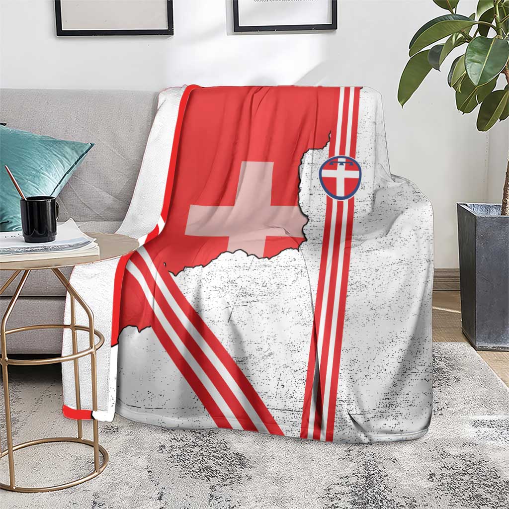 Italy Piedmont Blanket Map With Flag Style - Wonder Print Shop