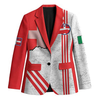 Italy Piedmont Blazer Map With Flag Style - Wonder Print Shop
