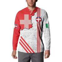 Italy Piedmont Button Sweatshirt Map With Flag Style - Wonder Print Shop