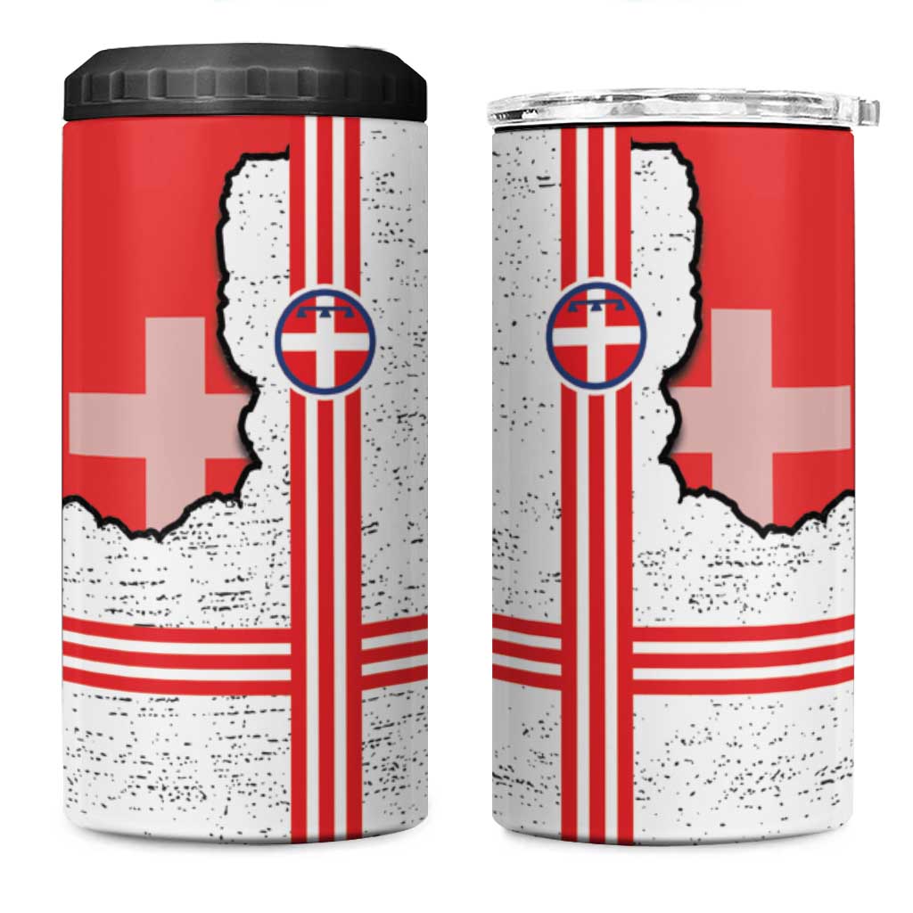 Italy Piedmont 4 in 1 Can Cooler Tumbler Map With Flag Style - Wonder Print Shop