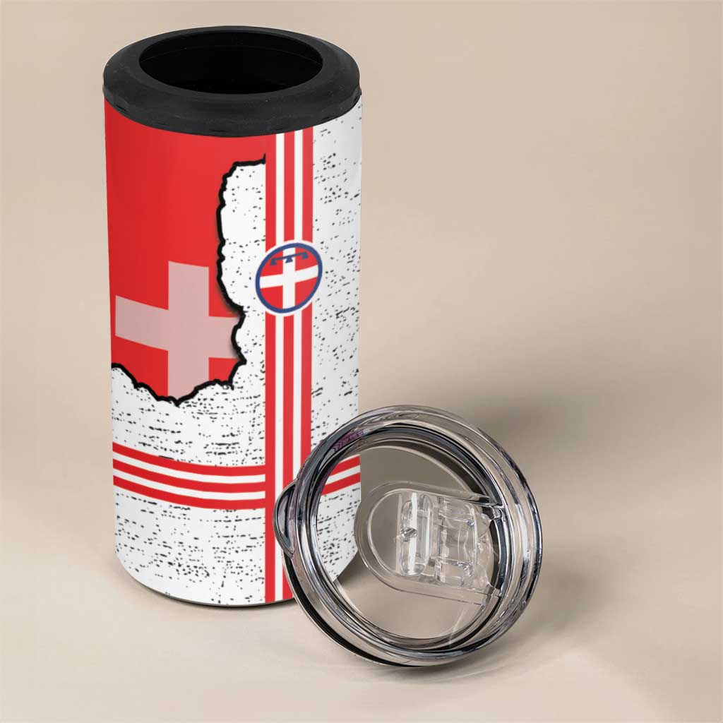 Italy Piedmont 4 in 1 Can Cooler Tumbler Map With Flag Style - Wonder Print Shop