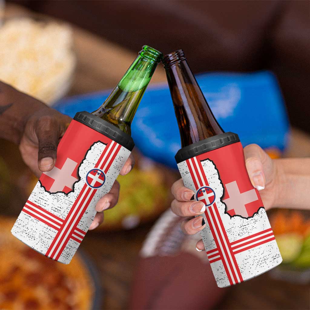 Italy Piedmont 4 in 1 Can Cooler Tumbler Map With Flag Style - Wonder Print Shop