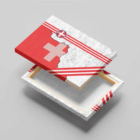 Italy Piedmont Canvas Wall Art Map With Flag Style - Wonder Print Shop