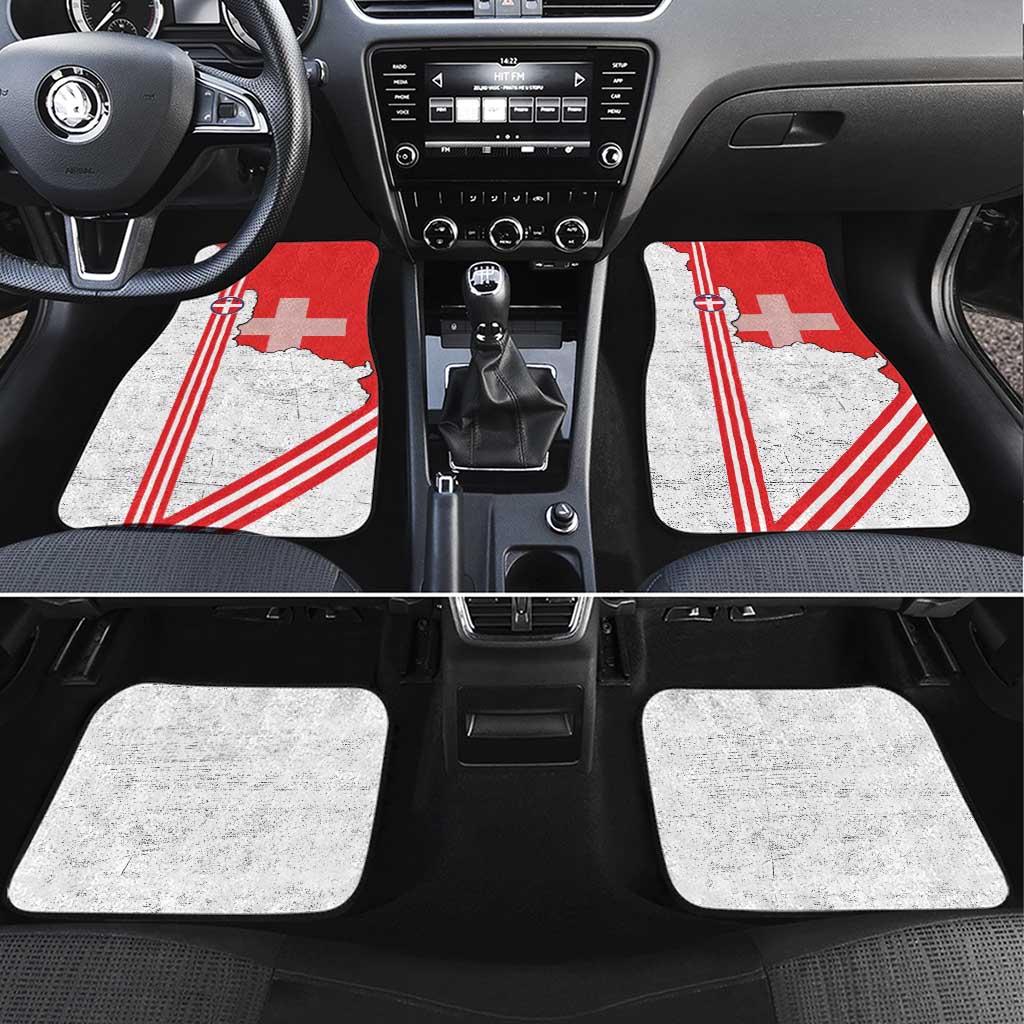 Italy Piedmont Car Mats Map With Flag Style - Wonder Print Shop