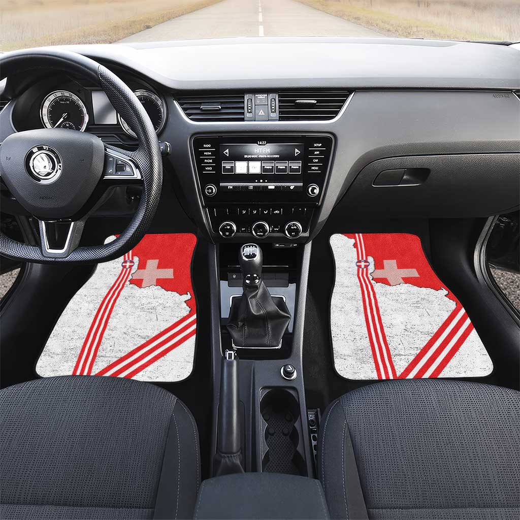 Italy Piedmont Car Mats Map With Flag Style - Wonder Print Shop