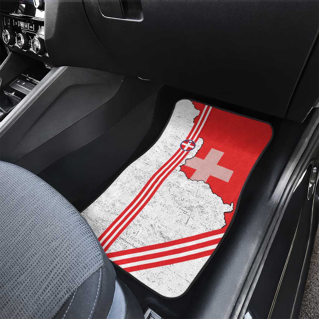 Italy Piedmont Car Mats Map With Flag Style - Wonder Print Shop
