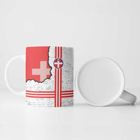 Italy Piedmont Ceramic Mug Map With Flag Style - Wonder Print Shop