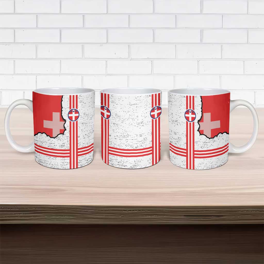 Italy Piedmont Ceramic Mug Map With Flag Style - Wonder Print Shop