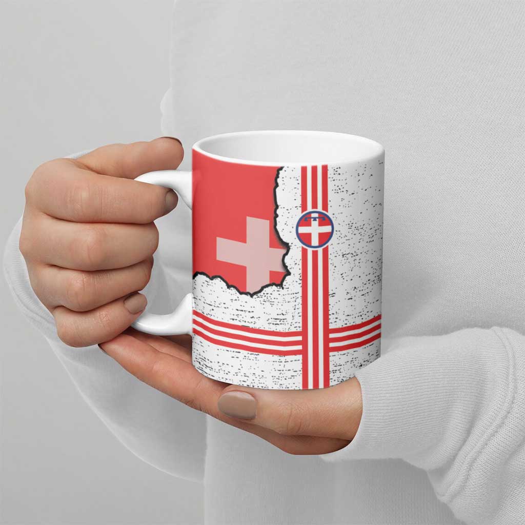 Italy Piedmont Ceramic Mug Map With Flag Style - Wonder Print Shop