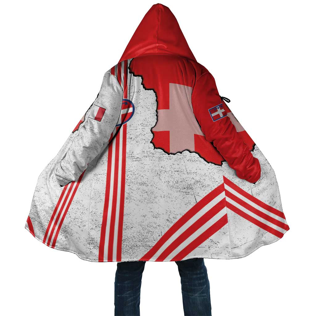 Italy Piedmont Cloak Map With Flag Style - Wonder Print Shop