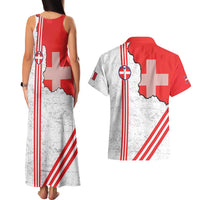 Italy Piedmont Couples Matching Tank Maxi Dress and Hawaiian Shirt Map With Flag Style - Wonder Print Shop
