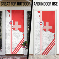 Italy Piedmont Door Cover Map With Flag Style - Wonder Print Shop