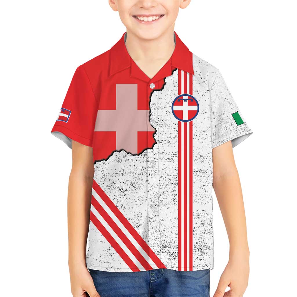 Italy Piedmont Family Matching Long Sleeve Bodycon Dress and Hawaiian Shirt Map With Flag Style - Wonder Print Shop