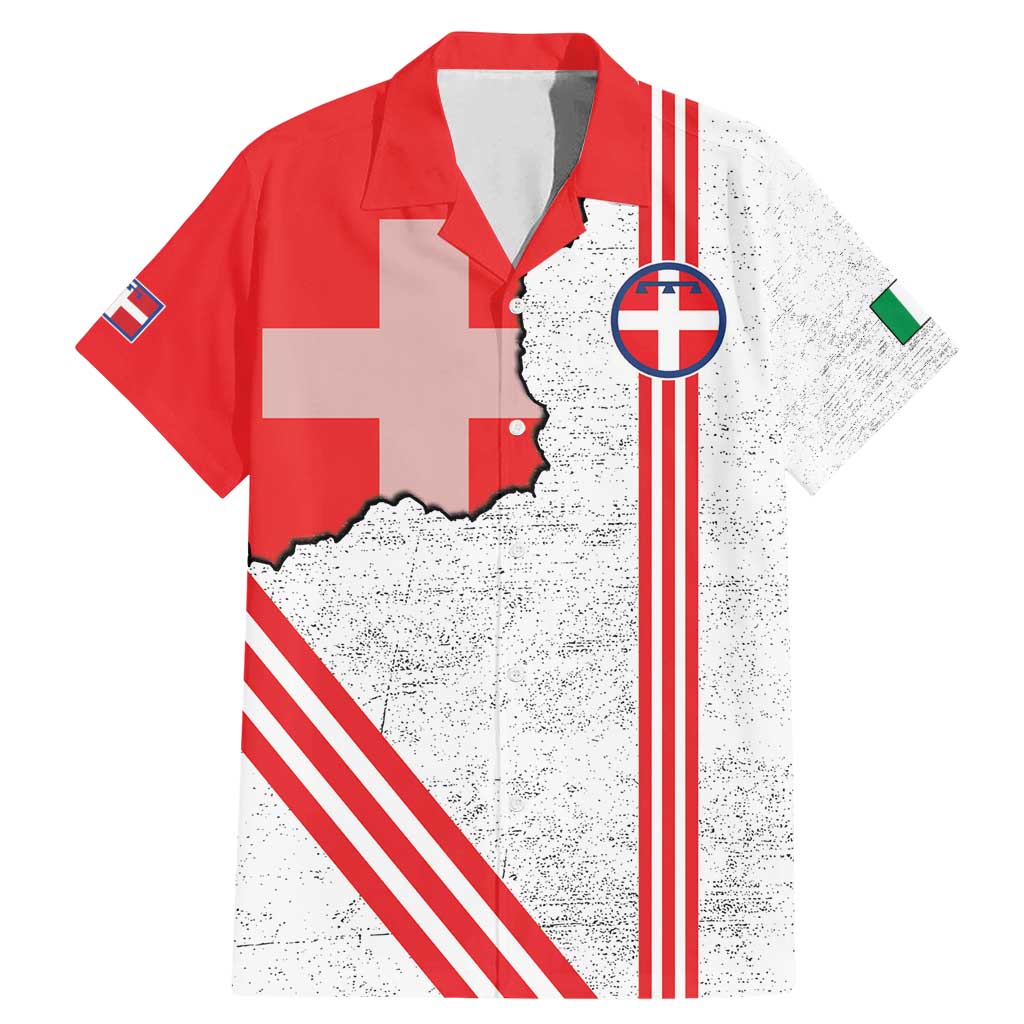 Italy Piedmont Family Matching Mermaid Dress and Hawaiian Shirt Map With Flag Style - Wonder Print Shop