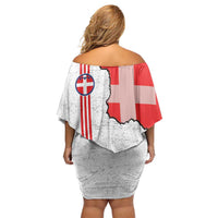 Italy Piedmont Family Matching Off Shoulder Short Dress and Hawaiian Shirt Map With Flag Style - Wonder Print Shop