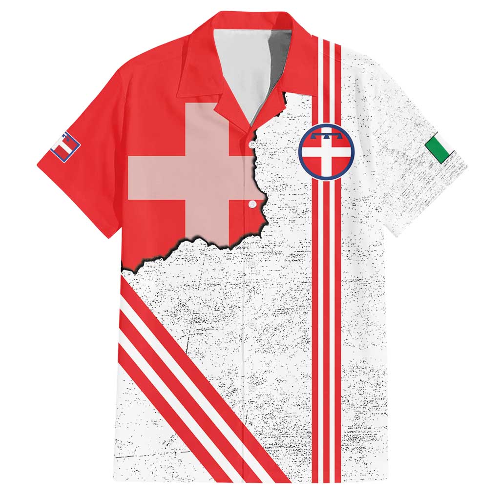 Italy Piedmont Family Matching Short Sleeve Bodycon Dress and Hawaiian Shirt Map With Flag Style - Wonder Print Shop