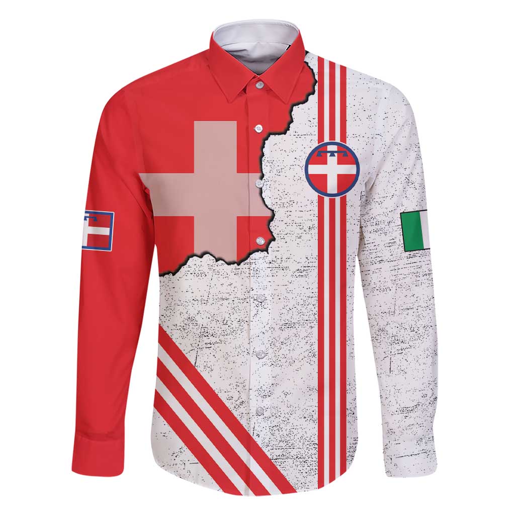 Italy Piedmont Family Matching Short Sleeve Bodycon Dress and Hawaiian Shirt Map With Flag Style - Wonder Print Shop