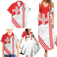 Italy Piedmont Family Matching Summer Maxi Dress and Hawaiian Shirt Map With Flag Style - Wonder Print Shop