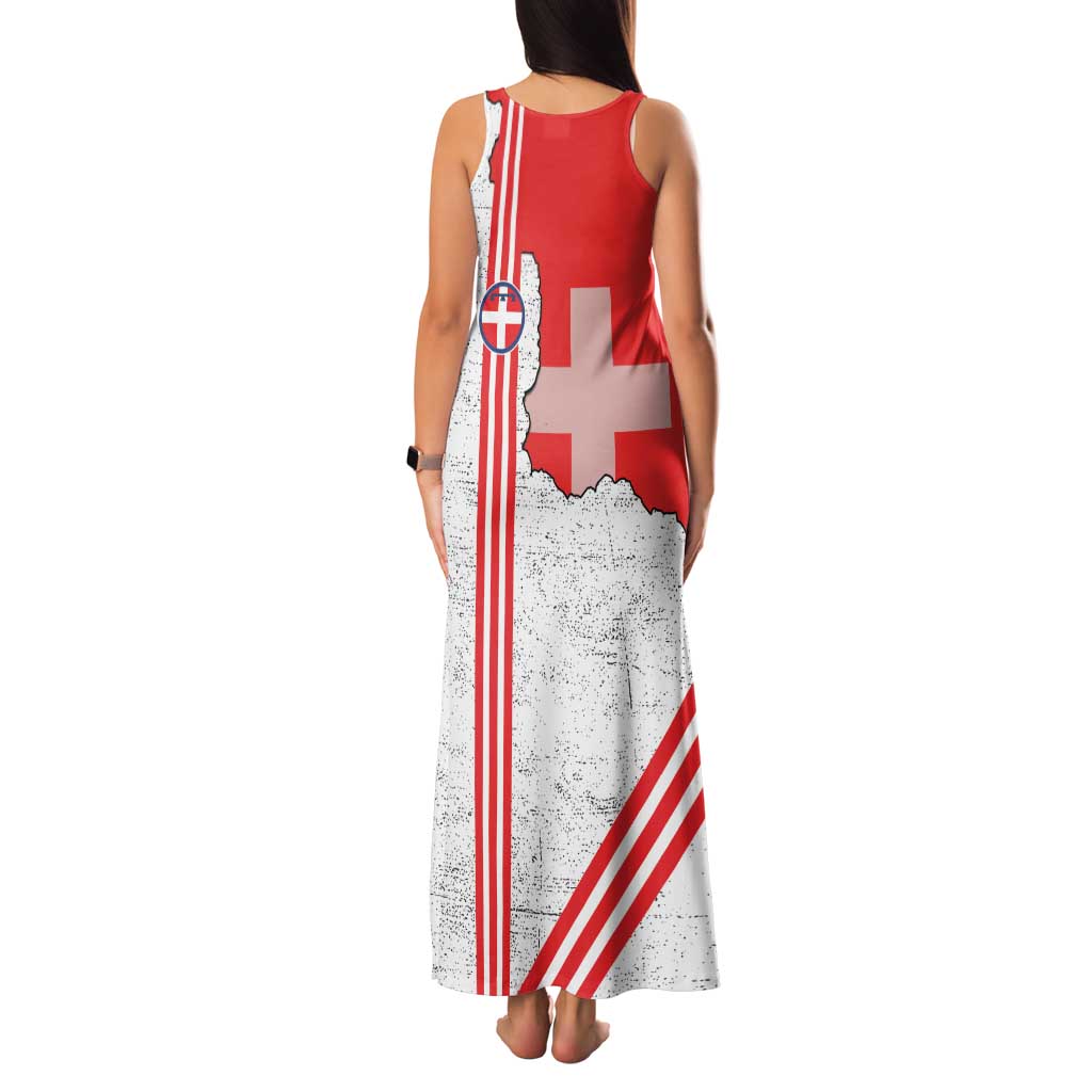 Italy Piedmont Family Matching Tank Maxi Dress and Hawaiian Shirt Map With Flag Style - Wonder Print Shop