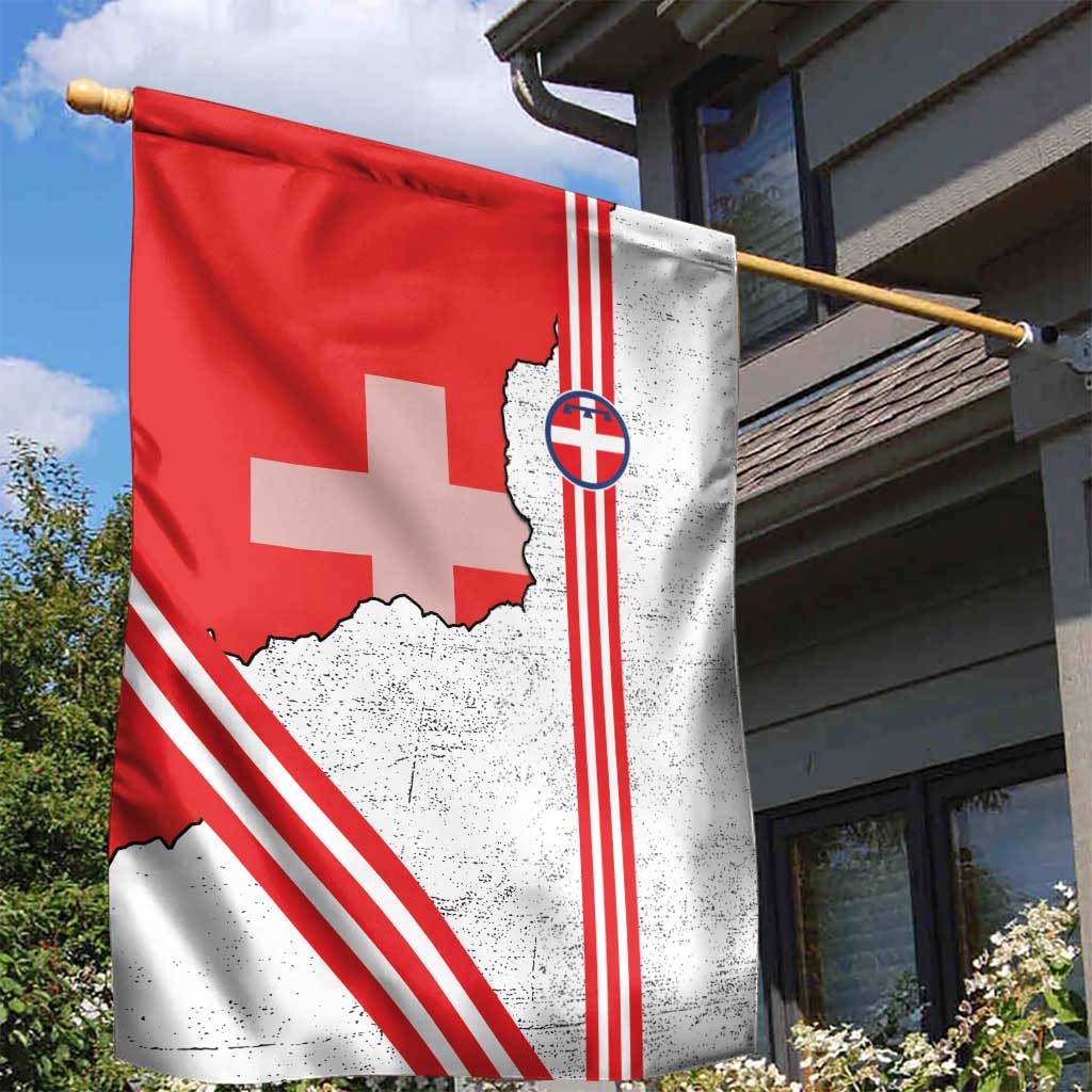 Italy Piedmont Garden Flag Map With Flag Style - Wonder Print Shop