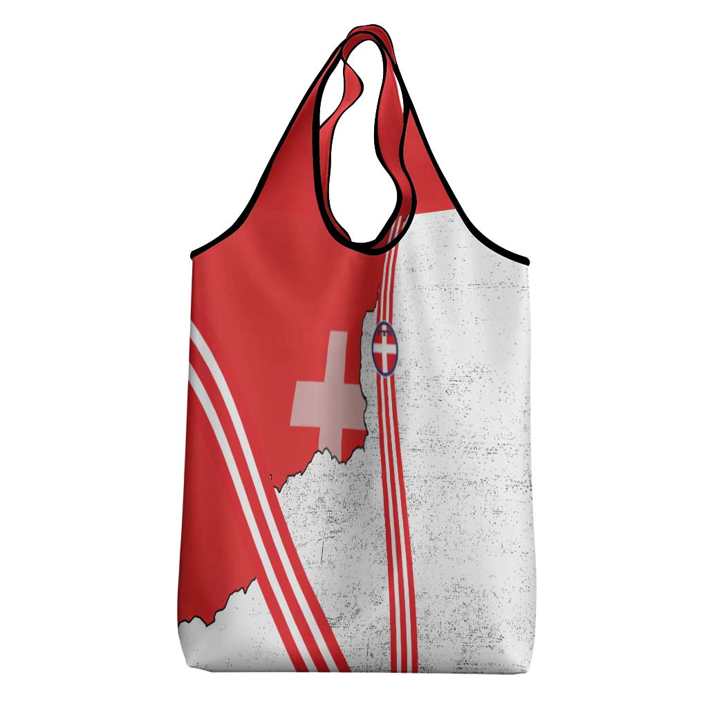 Italy Piedmont Grocery Bag Map With Flag Style - Wonder Print Shop