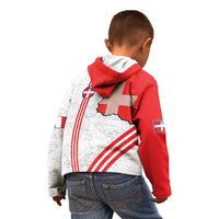 Italy Piedmont Kid Hoodie Map With Flag Style - Wonder Print Shop