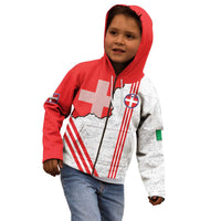 Italy Piedmont Kid Hoodie Map With Flag Style - Wonder Print Shop