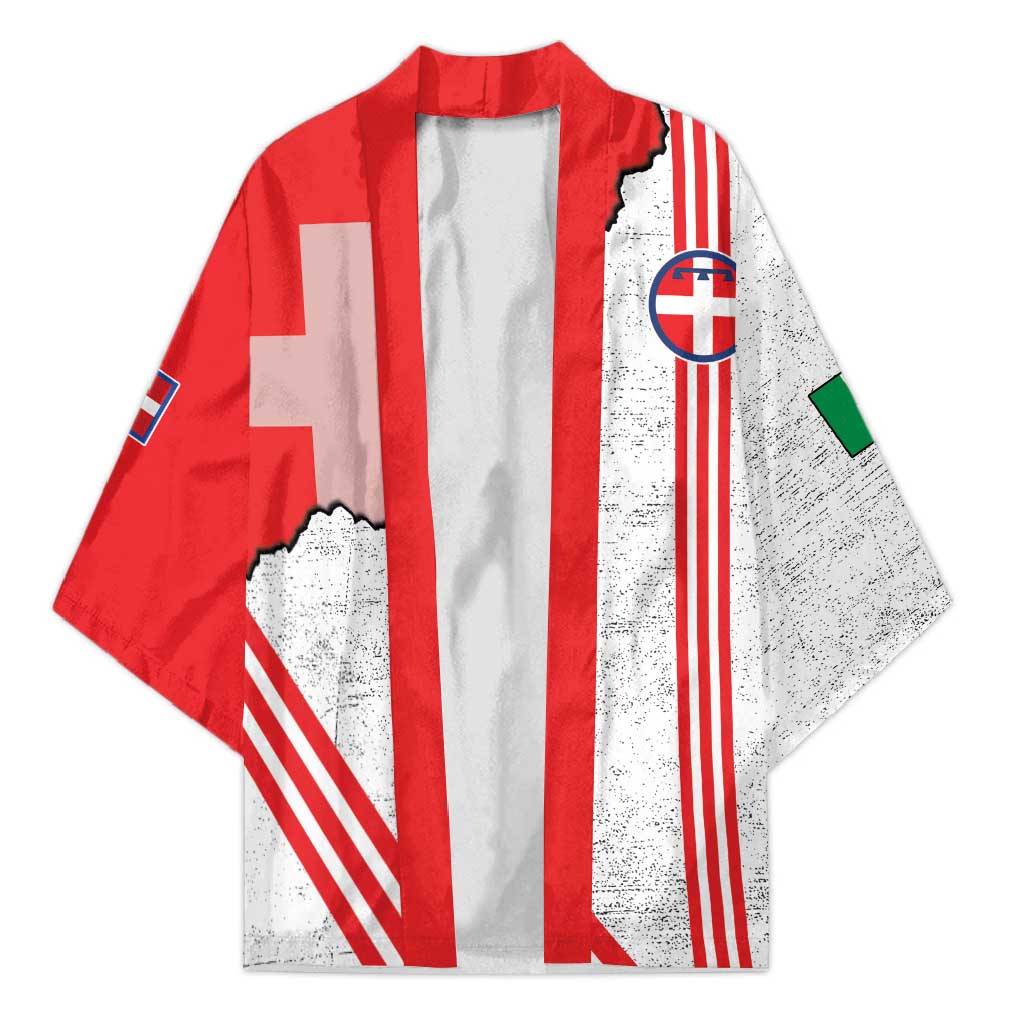 Italy Piedmont Kimono Map With Flag Style - Wonder Print Shop