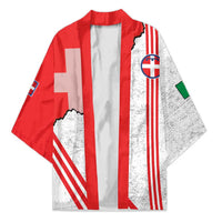 Italy Piedmont Kimono Map With Flag Style - Wonder Print Shop