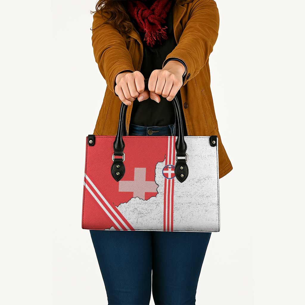 Italy Piedmont Leather Bag Map With Flag Style - Wonder Print Shop