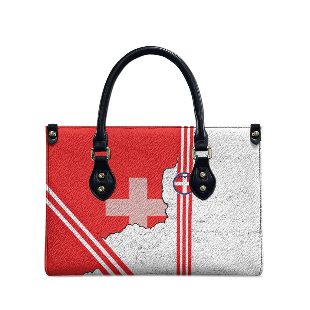 Italy Piedmont Leather Bag Map With Flag Style - Wonder Print Shop