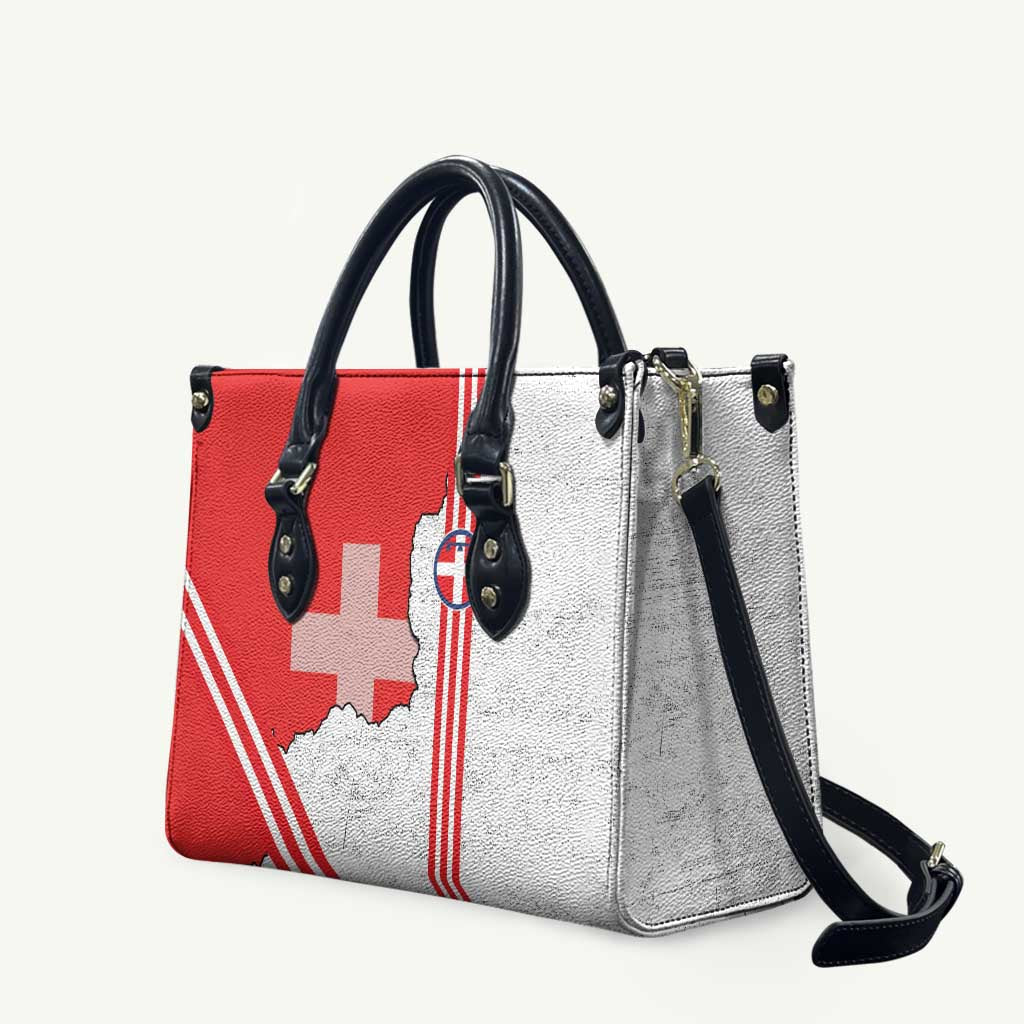 Italy Piedmont Leather Bag Map With Flag Style - Wonder Print Shop