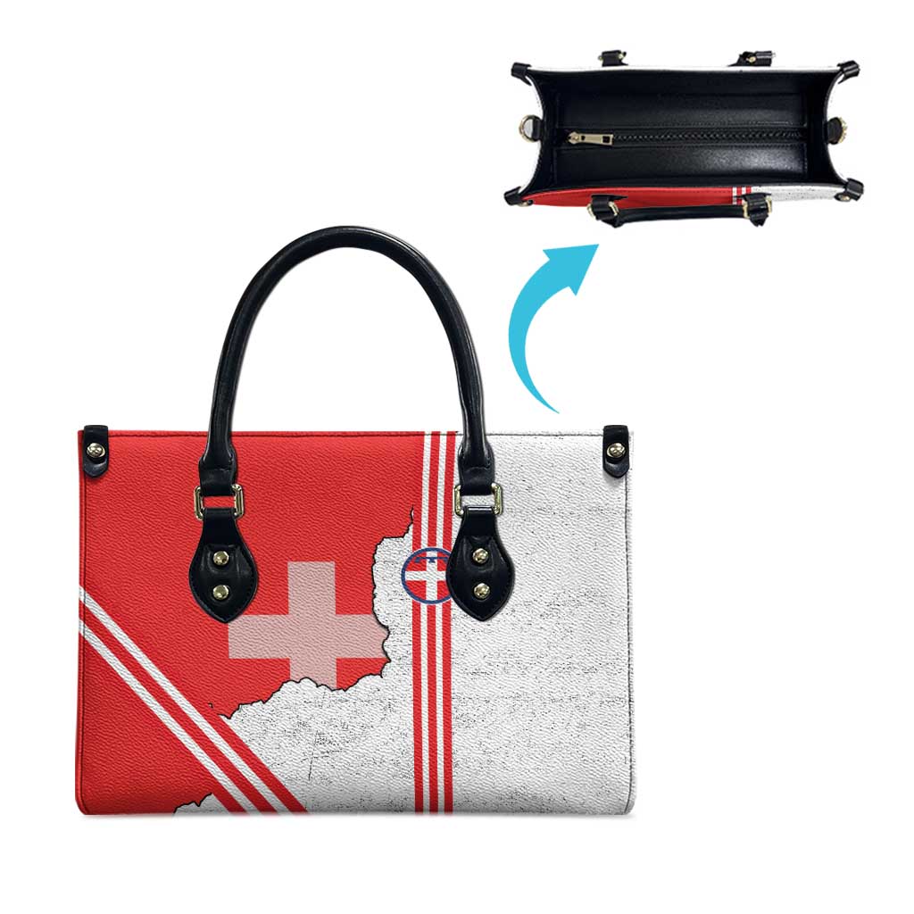 Italy Piedmont Leather Bag Map With Flag Style - Wonder Print Shop