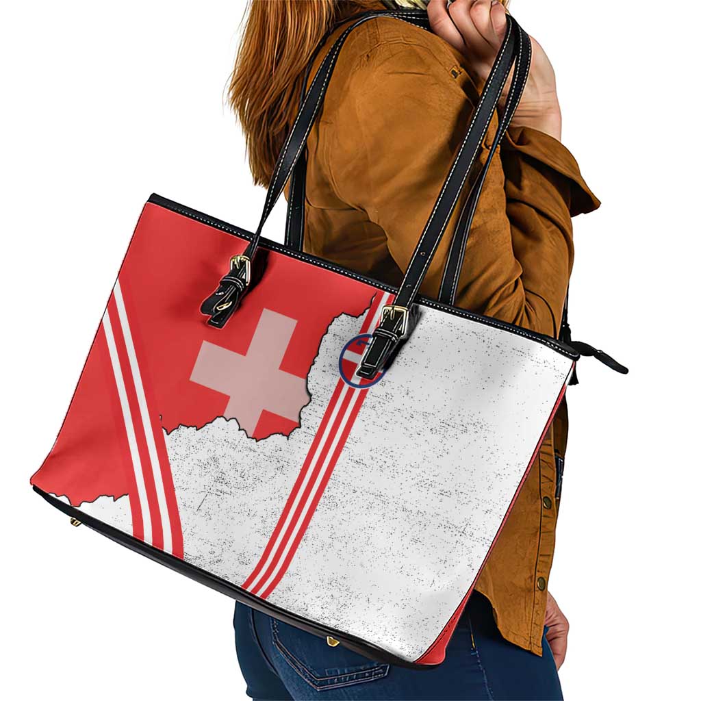 Italy Piedmont Leather Tote Bag Map With Flag Style - Wonder Print Shop