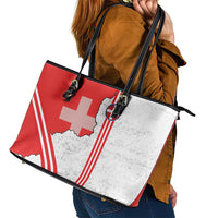 Italy Piedmont Leather Tote Bag Map With Flag Style - Wonder Print Shop