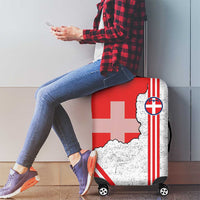 Italy Piedmont Luggage Cover Map With Flag Style - Wonder Print Shop