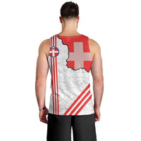 Italy Piedmont Men Tank Top Map With Flag Style - Wonder Print Shop