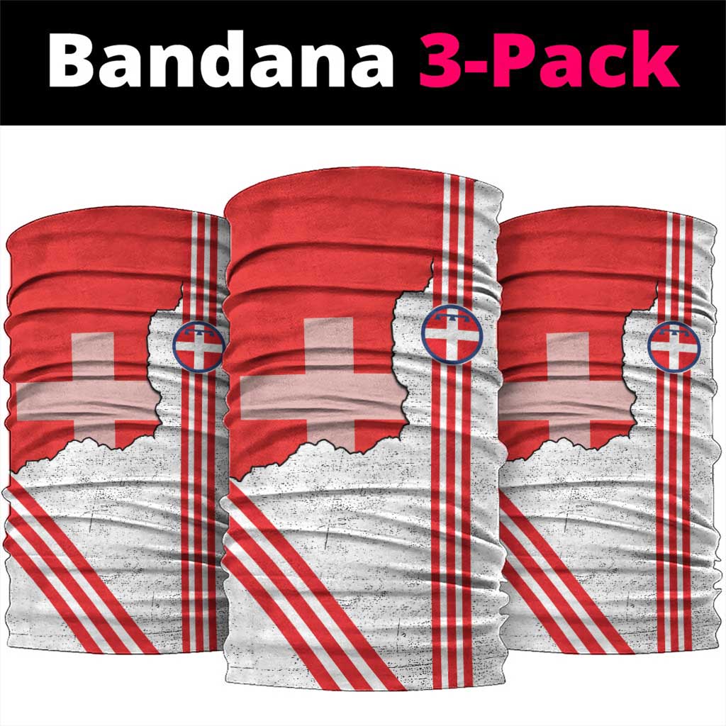 Italy Piedmont Neck Gaiter Map With Flag Style LT19