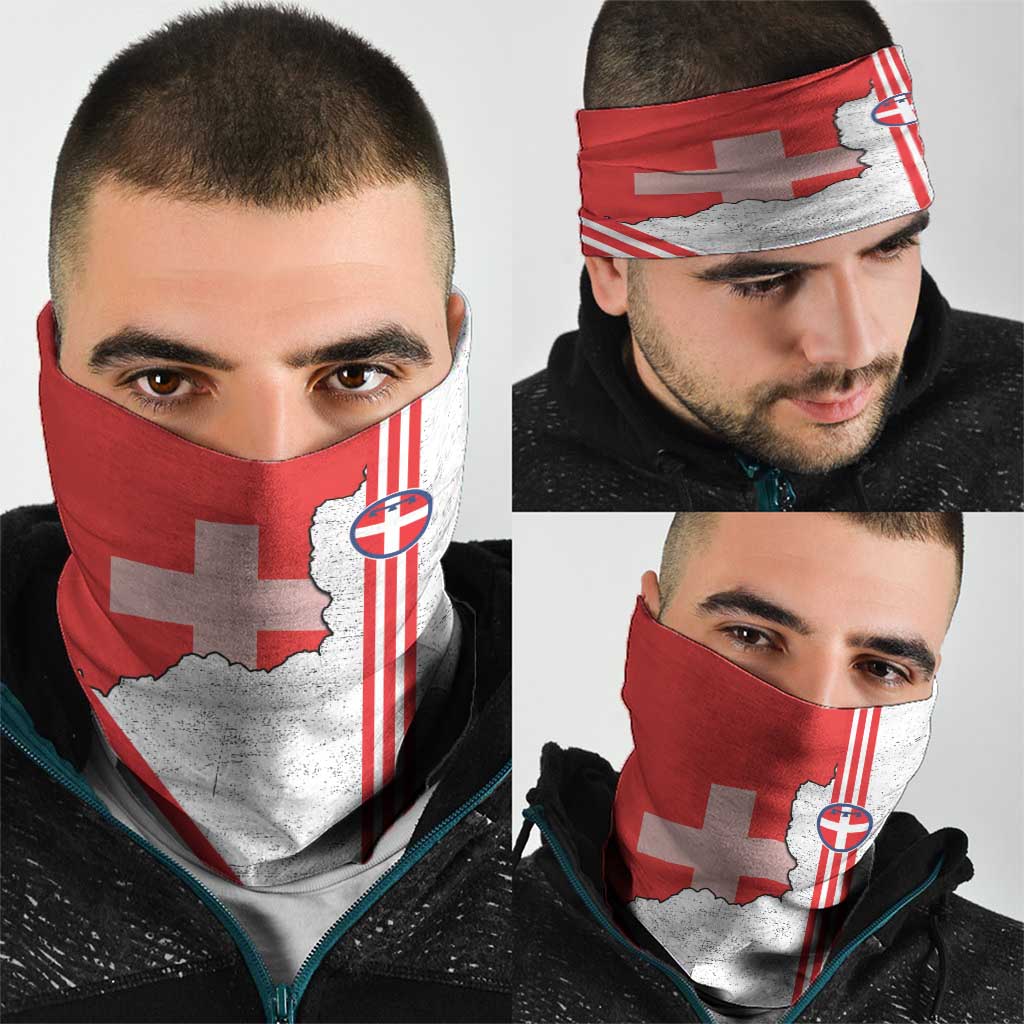 Italy Piedmont Neck Gaiter Map With Flag Style LT19