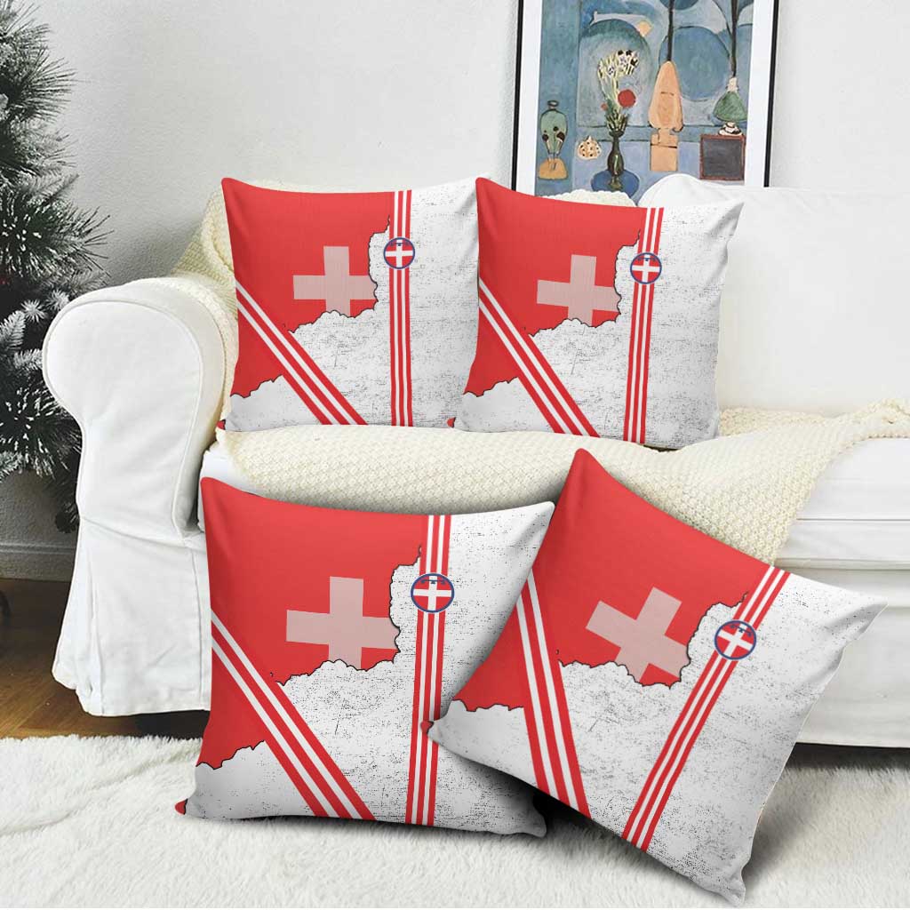 Italy Piedmont Pillow Cover Map With Flag Style - Wonder Print Shop