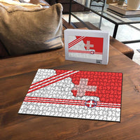 Italy Piedmont Puzzle Map With Flag Style - Wonder Print Shop