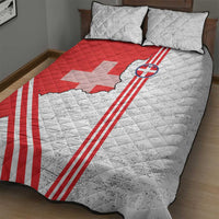 Italy Piedmont Quilt Bed Set Map With Flag Style - Wonder Print Shop