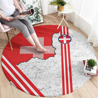 Italy Piedmont Round Carpet Map With Flag Style - Wonder Print Shop