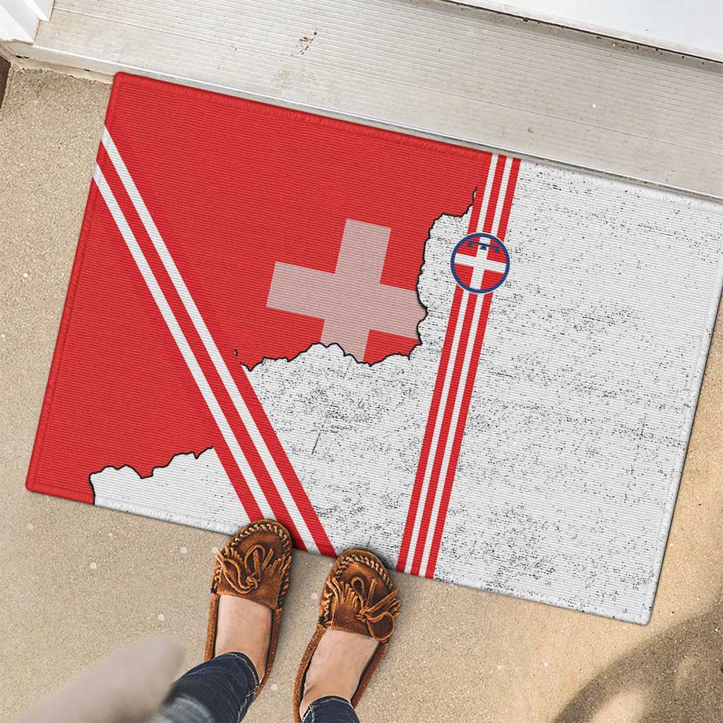 Italy Piedmont Rubber Doormat Map With Flag Style - Wonder Print Shop