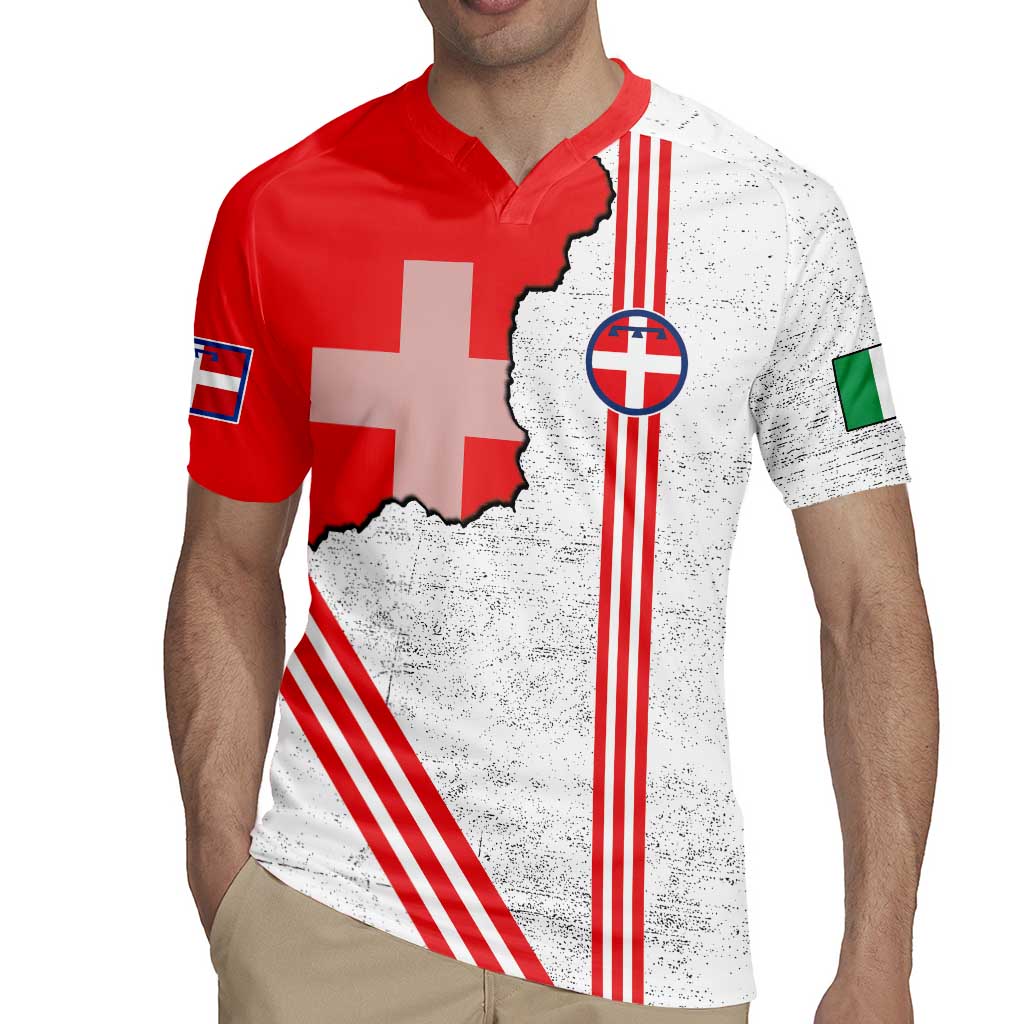 Italy Piedmont Rugby Jersey Map With Flag Style - Wonder Print Shop
