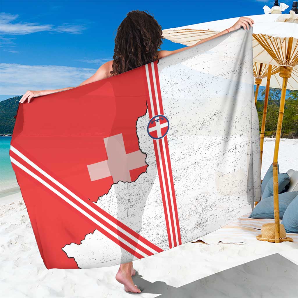 Italy Piedmont Sarong Map With Flag Style - Wonder Print Shop