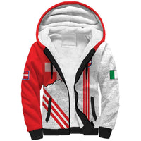 Italy Piedmont Sherpa Hoodie Map With Flag Style - Wonder Print Shop